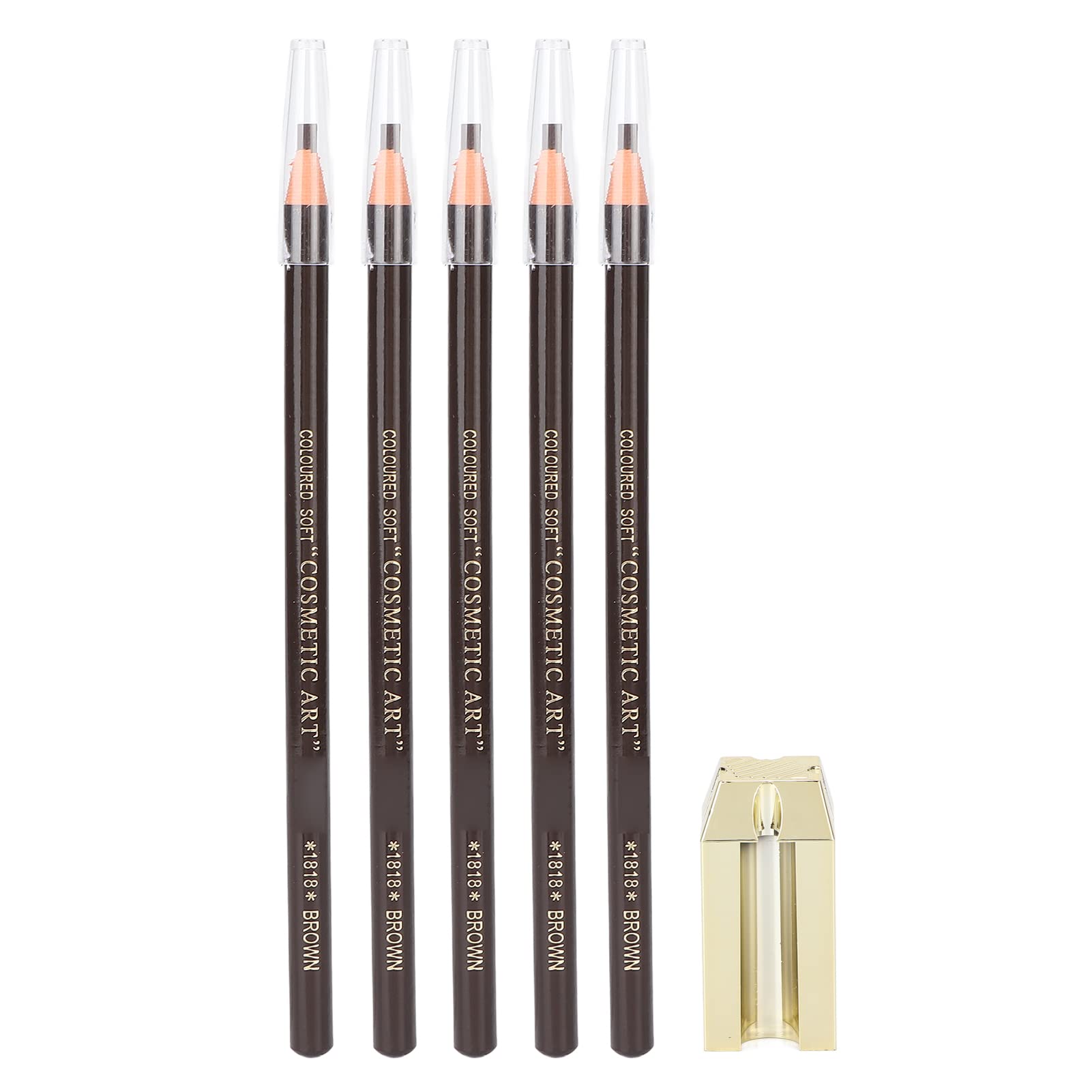 4 in 1 Eyebrow Pencil Set with Duckbill Eyebrow Pencil Sharpener Eyebrow Makeup Cosmetic Shaping Tools Cosmetic Make up Sharpeners (Brown eyebrow pencil)
