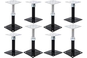 Adjustable House Floor Jacks, 4 PCS Post Floor Joist Jacks for Leveling, 5" - 8" Height Adjust Range, Telescoping Screw Jack 