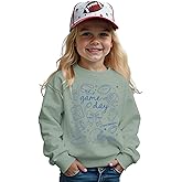 Toddler Girl Boy Game Day Football Sweatshirt Football Doodles Pullover Long Sleeve Shirt Kids Rugby Sport Fans Outfit