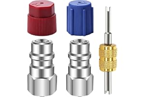 THJMJN Car R12 to R134a Can Tap Kit, R12 to R134a Convert Vehicle High/Low Convert Adapters, Automotive Air Conditioner Refrigerant Adapter Accessories, Universal for SUV RV Truck