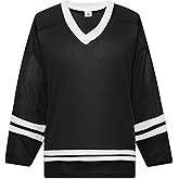 LTHYTY Blank Hockey Training Jersey Lightweight Fabric Long Sleeve for Ice Hockey Jersey Quick Dry Feature and V Neck Style