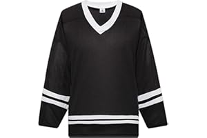 LTHYTY Blank Hockey Training Jersey Lightweight Fabric Long Sleeve for Ice Hockey Jersey Quick Dry Feature and V Neck Style