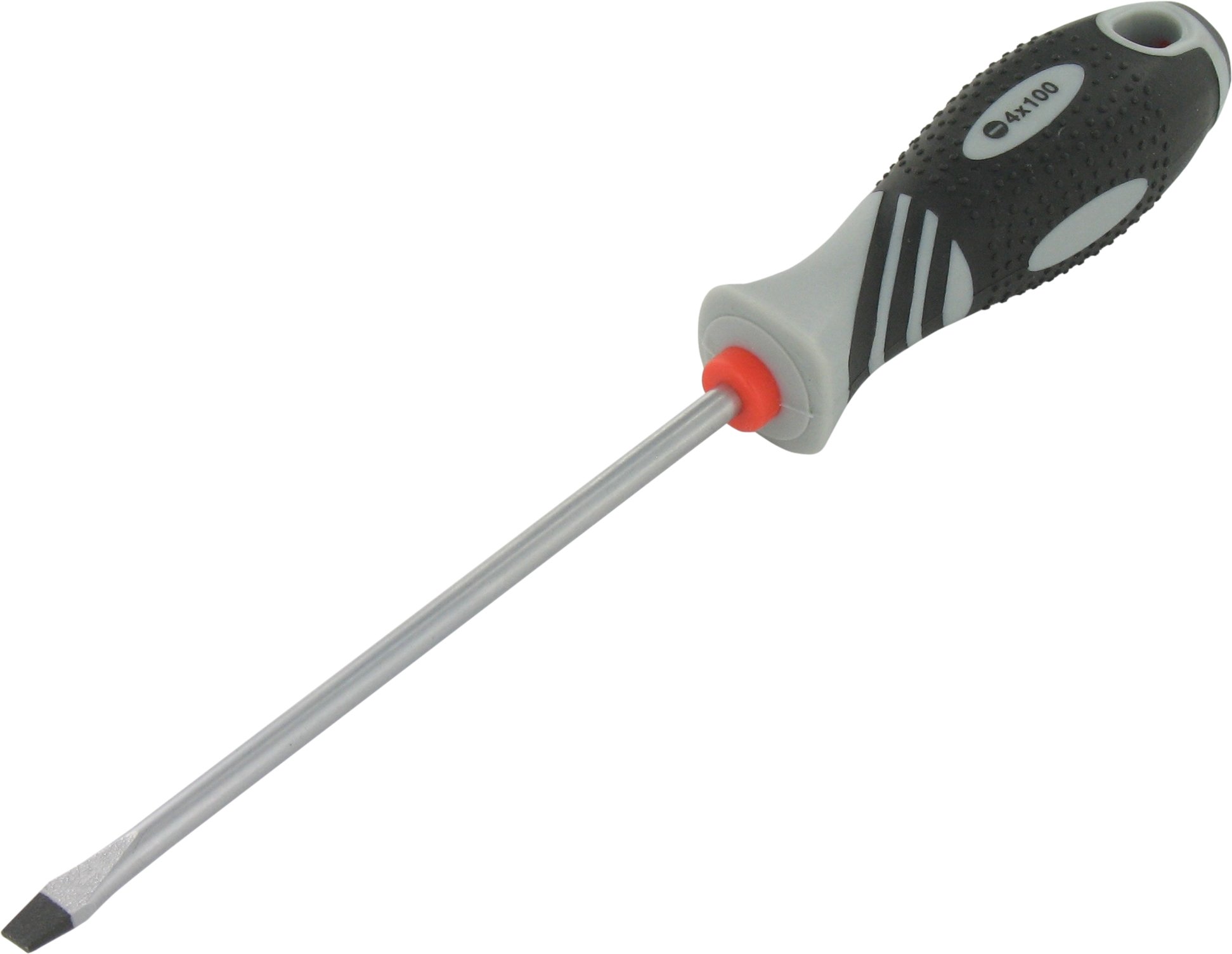 VAR DESTORNILLADOR Plano 4 x 100 mm. Professional Flat-Head Screwdriver for Unisex Adults, Grey