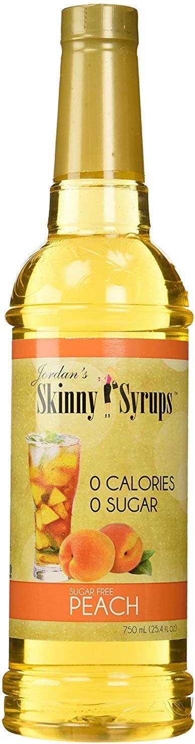 Sugar Free Peach - Jordan's Skinny Syrups, 25.4 oz. (Pack of 6)