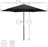 Harbour Housewares Green Garden Parasol 2.7m Pulley Wooden Umbrella view 3