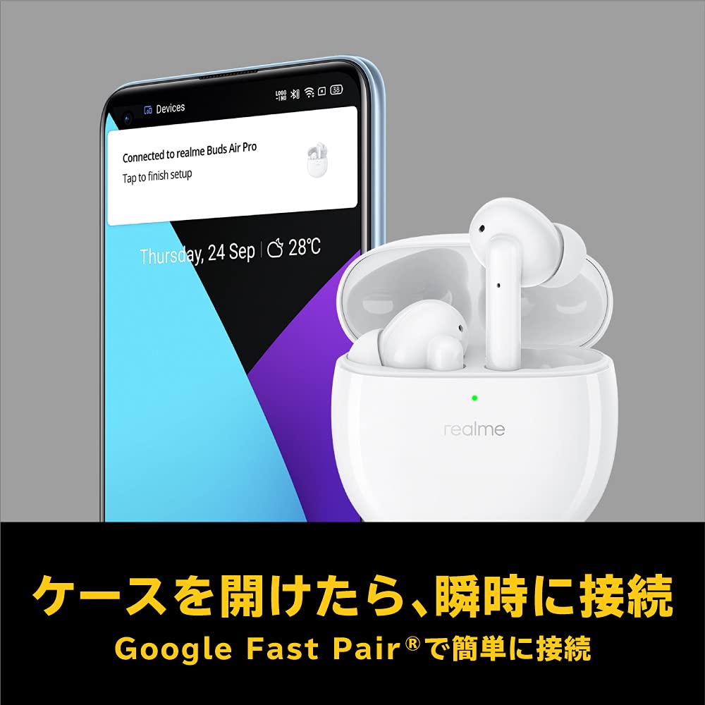 Realme Buds Air Pro Wireless Earphones, Black, VGP Award, Noise Canceling, External Sound Capture, Up to 25 Hours of Playback, Fast Charging, AAC SBC, Bluetooth 5.0