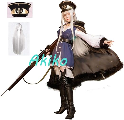 Amazon Akiko 少女前線 モーゼルkar98k コスプレ ドールズフロントライン Girlsfrontline 男女兼用 ドイツの銃 衣装 バトルコスチューム 帽子付属 ウィッグ追加可能 S 衣装 ウィッグ コスプレ 仮装 通販