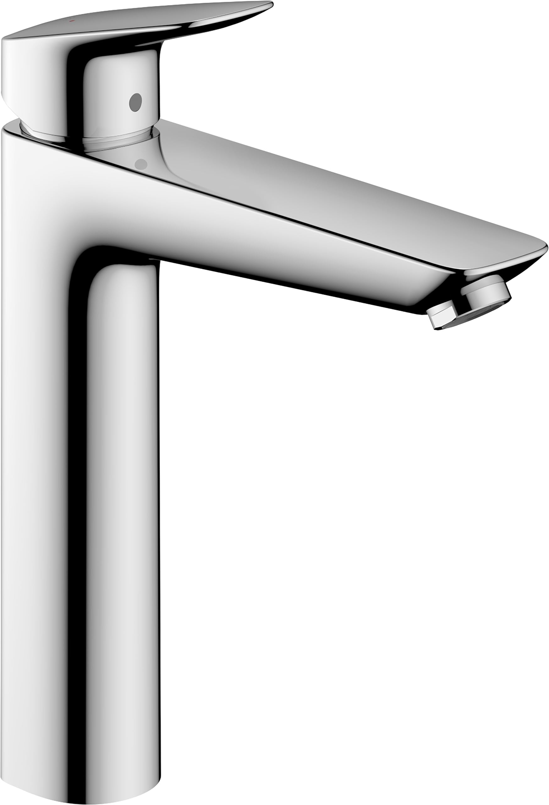 hansgrohe Logis - bathroom tap without waste, bathroom sink tap with spout height 190 mm, basin mixer tap water-saving (EcoSmart), chrome