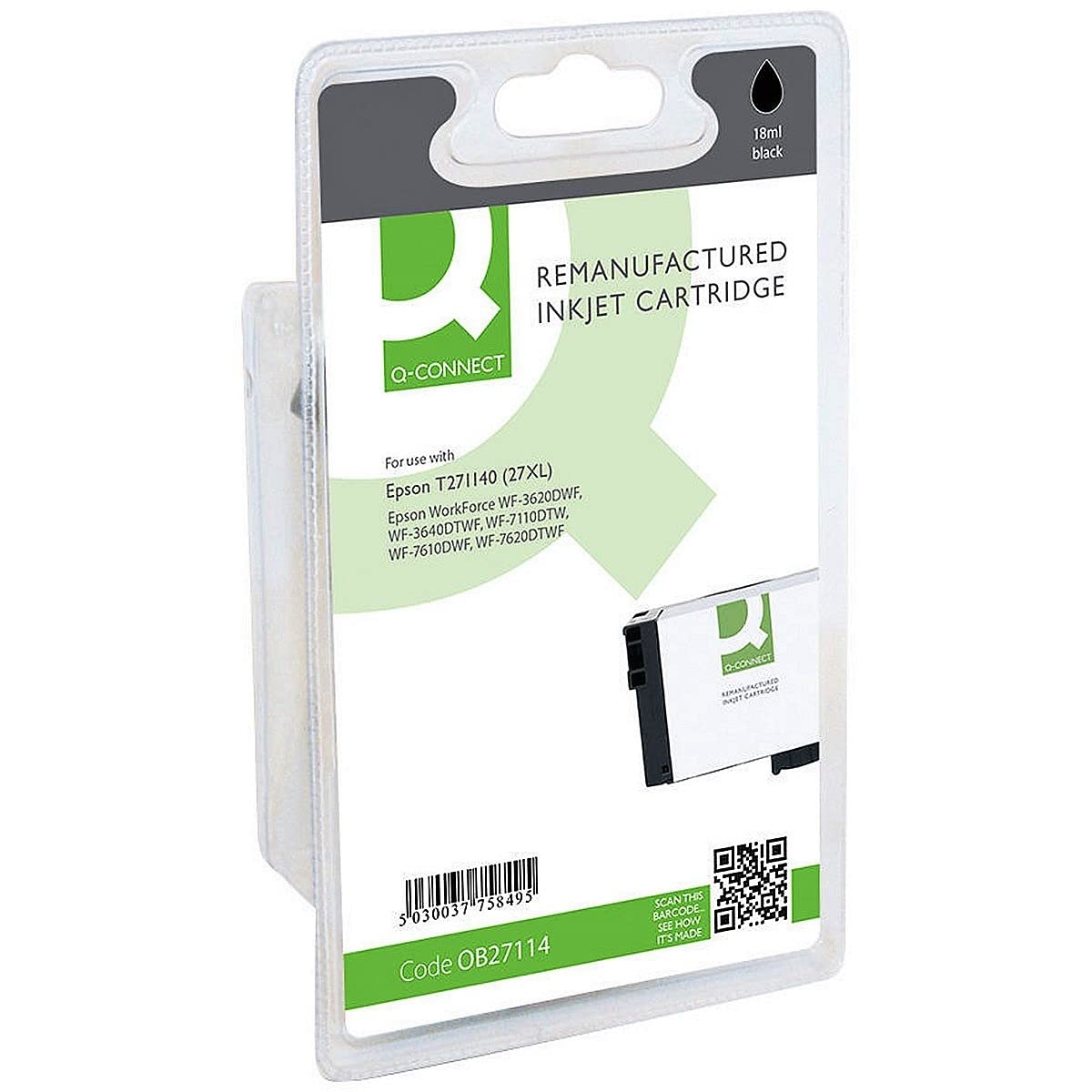 Q-Connect Epson 27XL Inkjet Black Cartridge