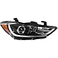 AutoModed Aftermarket Halogen Headlight Headlamp Assembly Replaces 92102-F3000 92102F3000 HY2503206 Compatible with 2017 2018 Elantra | Right Passenger Side 1pc | By AutoModed