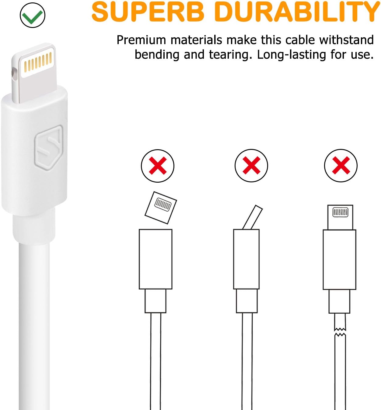 iPhone Charger, Sundix 5 Pack 6ft Lightning Cable iPhone Charging Syncing Cord Charger Cable Compatible iPhone X 8 8Plus 7 7Plus 6S 6Splus 6 6Plus SE 5 5S 5C More