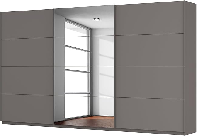 Skop Armoire A Portes Coulissantes Skop Couleur Graphite Miroir Gris 405 Cm 3 Portes 236 Cm Comfort Amazon Fr Cuisine Maison