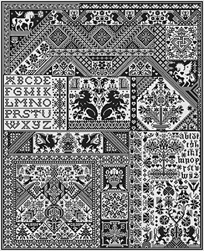 Long Dog Samplers Death By Cross Stitch Chart
