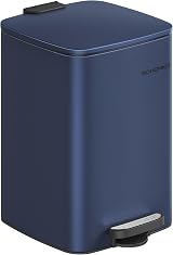 SONGMICS Kitchen Bin 20 L Steel Pedal Bin with Inner Bucket Midnight Blue