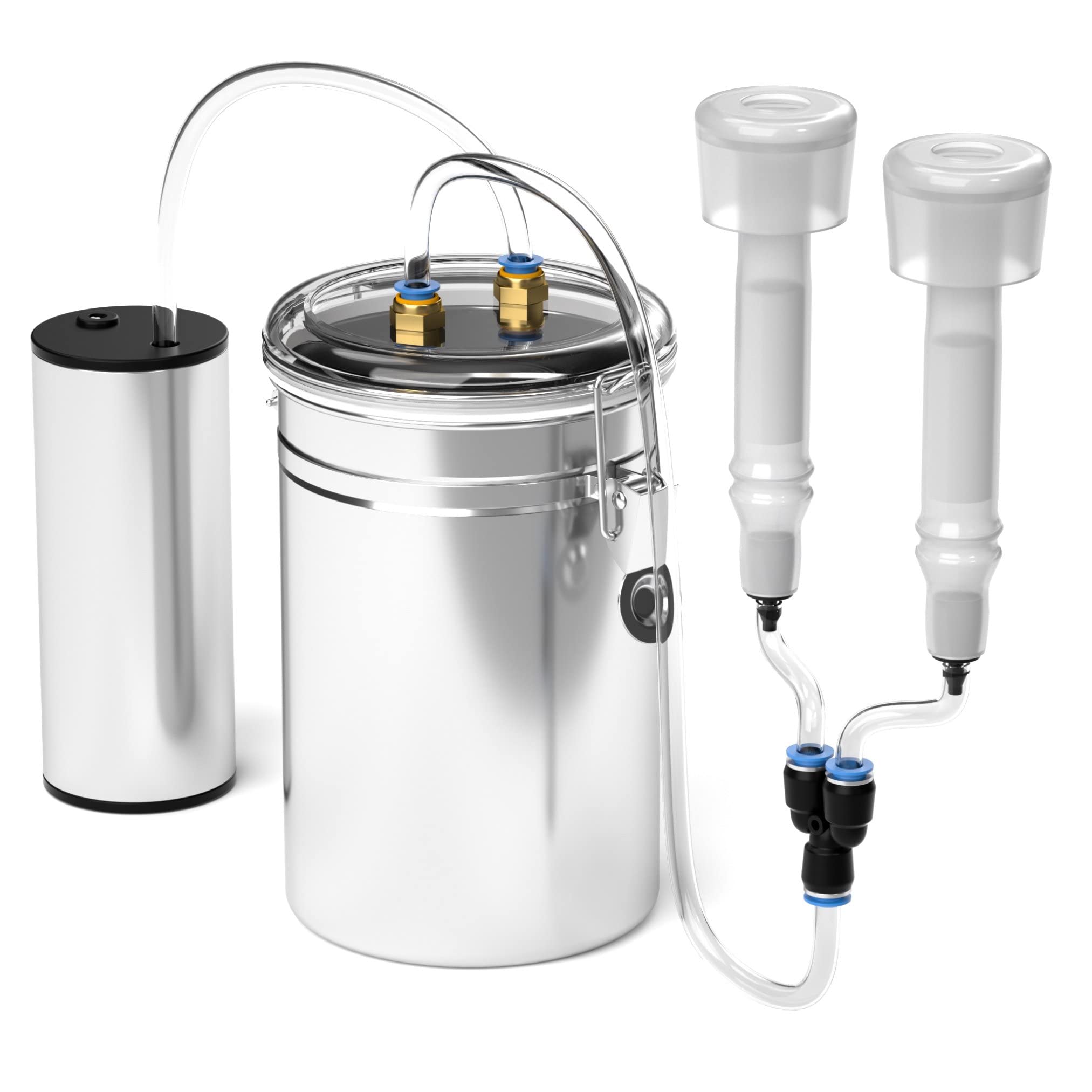 Photo 1 of 2L Goat Milker, Mefape Goat Milking Machine Portable Milking Machine for Goats, No Pulsation Vacuum Suction Pump Goat Milking Supplies