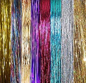 40 "(102 cm) pelo espumillón 500 hilos 8 colores (Sparkling Plata