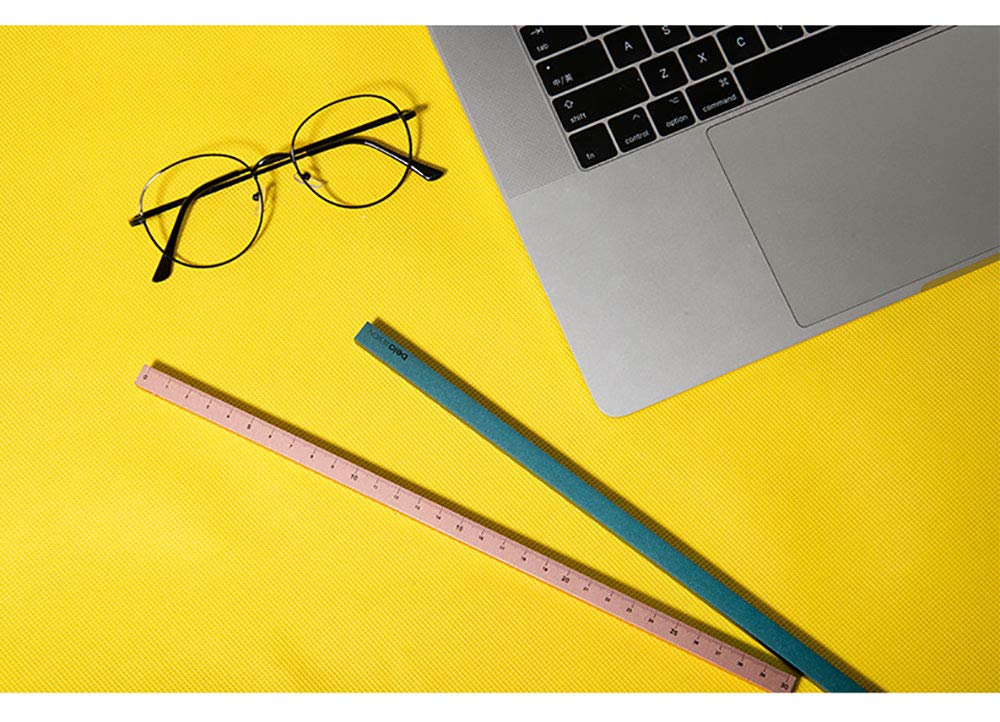 Bela\'s Square Ruler, Aluminum Ruler, Measuring and Drawing Tool, 30 cm Metal Ruler Creative Birthday Gift for Boys, Children and Women (Ocean Blue)