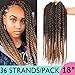 Silike 3D Cubic Twist Crochet Braid 18inch (12Roots/Piece 3 Pieces) Ombre Synthetic Crochet Hair Extension(T 1B/27)