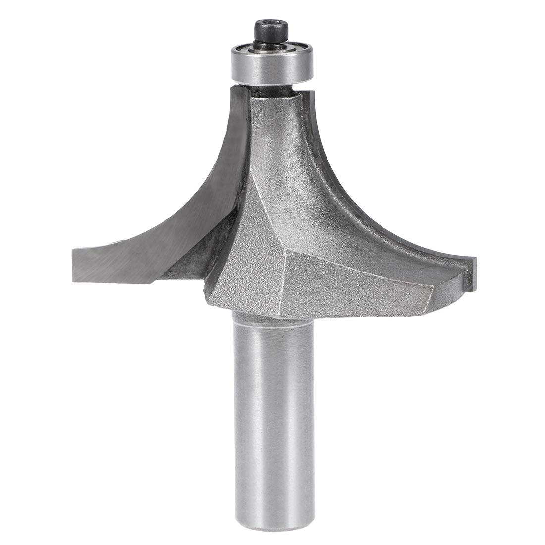 sourcing map Router Bit 1/2 Shank 2-Inch Cutter Dia Round Over Corner 2Flutes Tungsten Steel for Woodworking Milling Cutter Tool