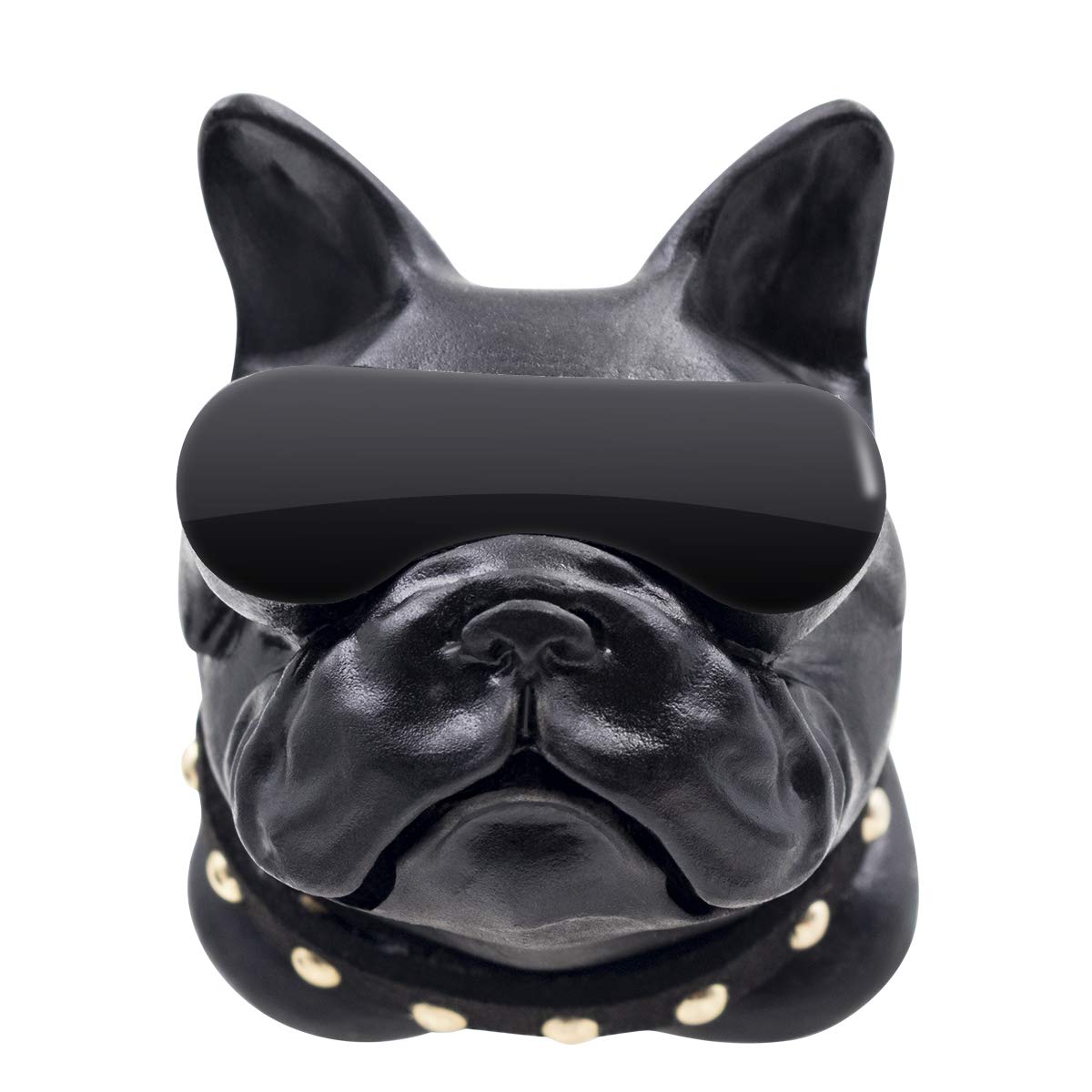 DRAWIGER Mini Aroma Diffuser for Car Vent Clip for Essential Oil and Perfume with Refill Bottle, French Bulldog, Black