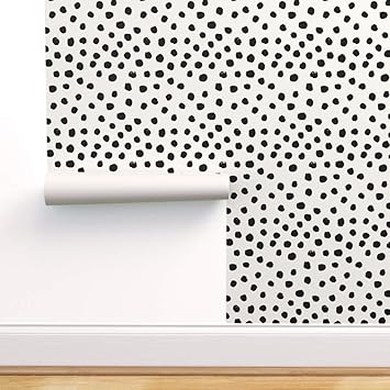 Spoonflower Pre Pasted Removable Wallpaper Dot Spot Animal Minimal Baby Nursery Print Water Activated Wallpaper 24in X 108in Roll Amazon Com