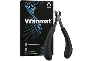 WANMAT Toenail Clippers for Thick Nails for Seniors, Podiatrist Nail Clippers for Men, Nail Cutter Surper Sharp Blades Lighter Soft Handle