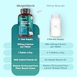WeightWorld Calcium Magnesium Zinc Vitamin D Vegan 400 Tablets Supply view 4