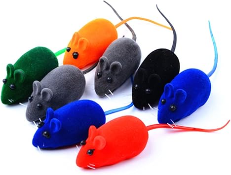 La Cabina 10 Pcs Petit Souris Jouet Pour Chat Chien Pet Squeak Bruit Rat Jouet Qui Couine Couleur Aleatoire Amazon Fr Animalerie