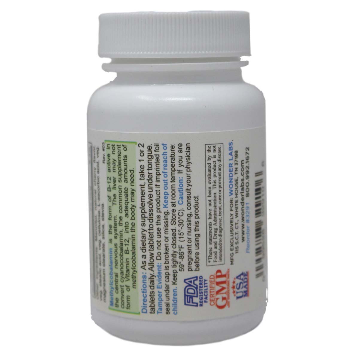 Sublingual Vitamin B12 (1000 mcg), B6 (5mg), Folic Acid(400 mcg) & Biotin (25mcg) Formulated