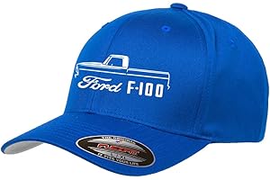 MADDMAX CAR ART 1967-1972 Ford F100 F-100 Pickup Truck Classic Outline Design Flexfit hat Cap