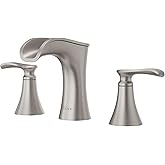 Pfister Jaida Bathroom Sink Faucet, 8-Inch Widespread, 2-Handle, 3-Hole, Spot Defense Brushed Nickel Finish, LF049JDGS