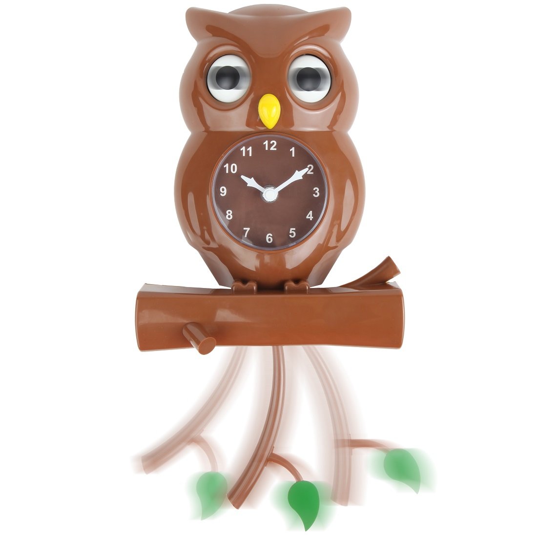 Lily's Home Pendulum Owl Clock with Revolving Eyes and Swinging Branch, Battery 637825773033 eBay