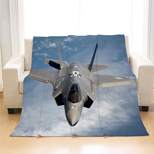 OTTOSUN F35 Fighter Blanket,Luxury Super Soft Throw Blanket