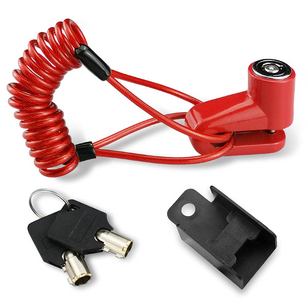 Disc Brake Lock Anti-Theft Steel Wire Lock Wheel Electric Scooter Lock Accessory for Xiaomi M365/Pro Electric Scooters Bicycle Wheels ​Locker with Reminder Rope (Red！)