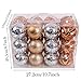 Valery Madelyn 24ct 60mm Winter Wishes Silver Blue Shatterproof Christmas Ball Ornaments Decoration for Christmas Tree