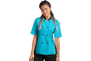 UA CHEF Women's Chef Coat - Breathable Mesh Panels, Professional Kitchen