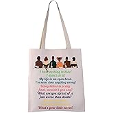 VAMSII Clue the Movie Tote bag Murder Mystery Shoulder Bag Mrs. White Quote Grocery Shopping Bag