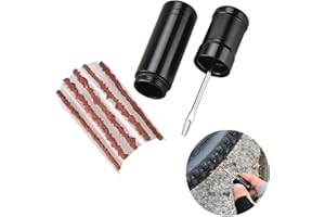 Tubeless Bike Tire Repair Kits, Includes Storage Canister Plugger Tool with Plugs, 5 Bacon Strips for Road Bicycle and Mounta