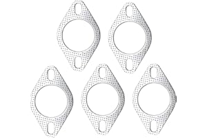 BEANPRECOY 5 Pcs Car Exhaust Gasket, Exhaust Pipe Gasket, Standard 2.5" 2-Bolt Exhaust Flange Gasket Replaces OEM#120-06310-0