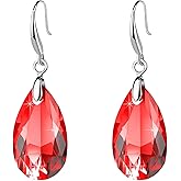 Austrian Crystal Teardrop Dangle Hook Earrings for Women 14K Gold Plated Hypoallergenic Jewelry