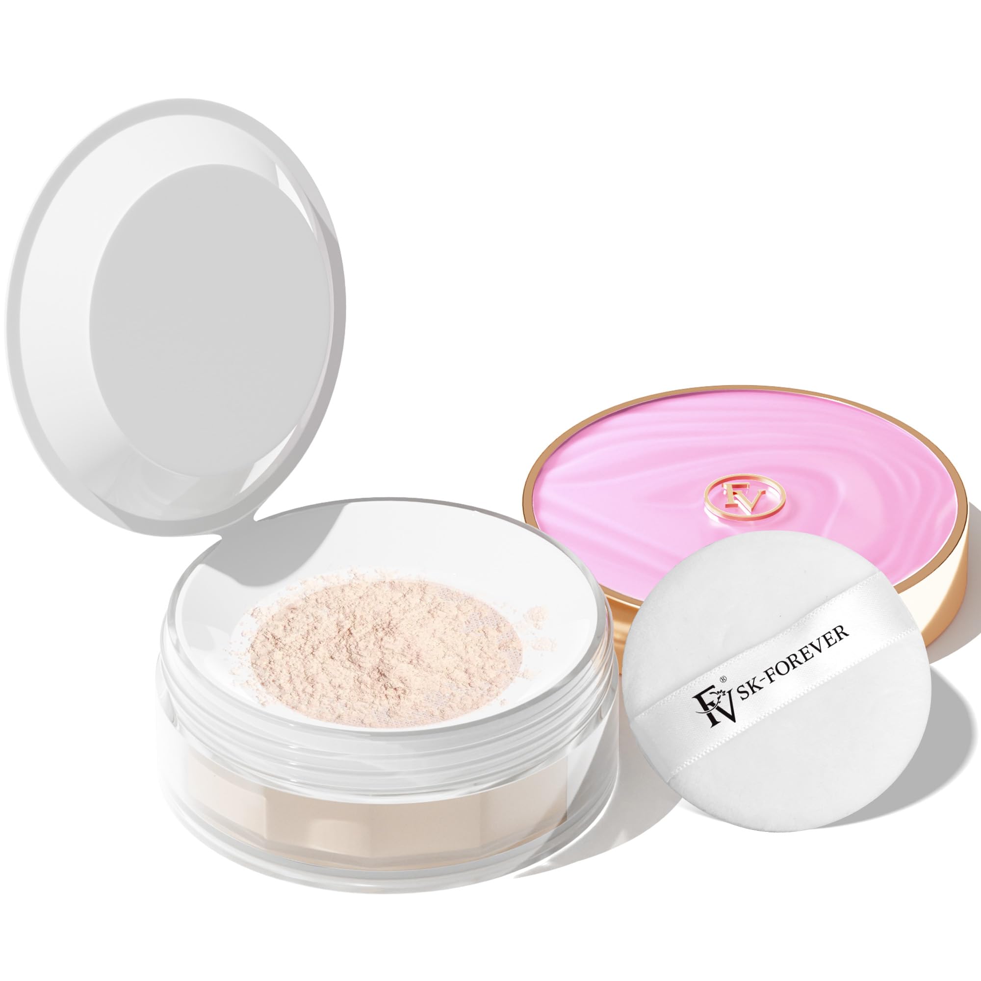 FV Setting Powder Long Lasting Matte Finish Oil Absorbing Loose Powder Translucent, Minimizes Pores and Fine Lines Lightweight Bake Powder Makeup, 10g, Ivory — image 1