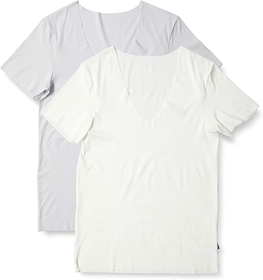 Amazon ブロス バイ ワコールメン インナートップス 半袖シャツ２枚セット 深めのvネック Seam Free Inner Gl5804 メンズ Tシャツ カットソー 通販