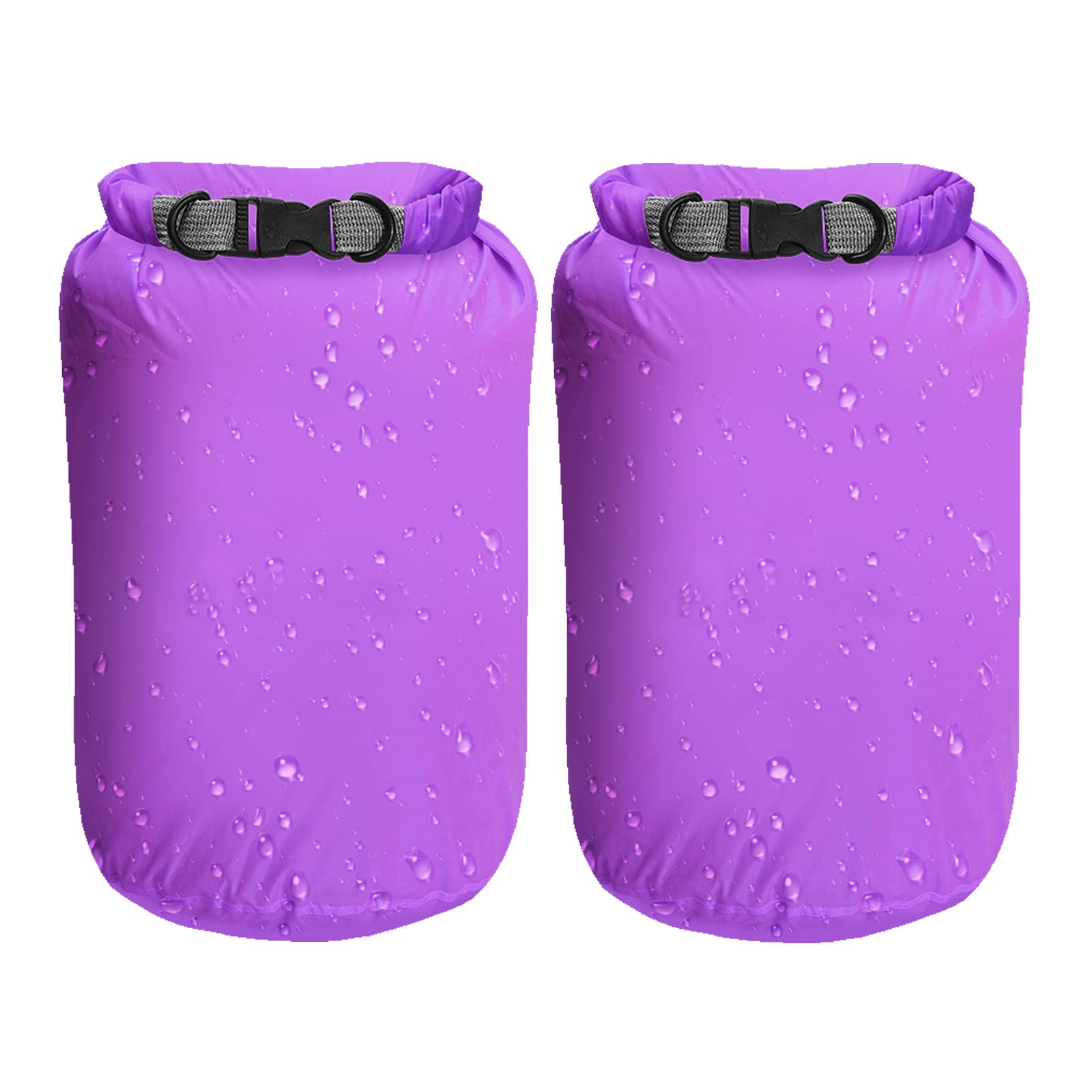 Desoto 2 Pcs Dry Bags Storage Lightweight Dry Sacks Waterproof Floating Bag Drifting Bag Ultimate Dry Sack for Outdoor Hiking Fishing Water Sports(40L Purple)