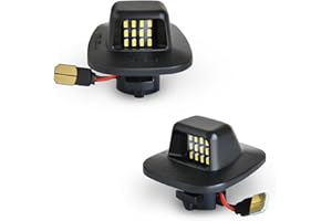 Asgohme LED License Plate Lights White Tag Lamp Assembly Compatible with Chevy/GMC 1988-2000 C1500 K1500, 1988-1998 Silverado/Sierra, 1995-2000 Tahoe, 1992-1994 Blazer, 1991-1993 Sonoma, Pack of 2