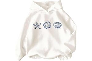 Floerns Cute Hoodies for Girls Graphic Fleece Long Sleeve Hooded Sweatshirts Kids Clothes Tops