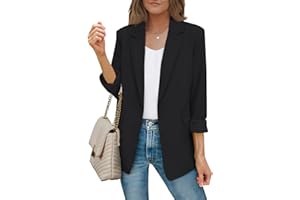 AUTOMET Womens Bussiness Casual Blazers Open Front Long Sleeve Work Office Blazer Jacket Fall Fashion 2023