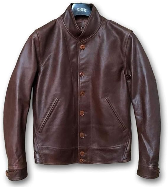 Amazon 新品 フランス Gabriel羊革 シープスキン 復刻30 S A 1タイプ アインシュタイン コサックジャケット 裏地あり タンニンなめし レザー コート ジャケット 通販