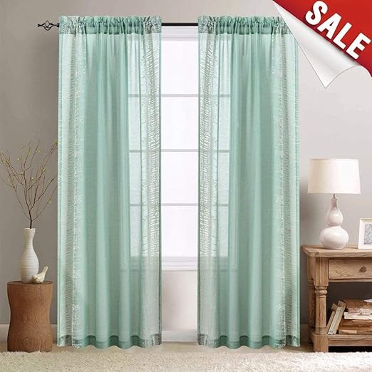 Amazon Com Sheer Curtains For Living Room 95 Inch Long Window