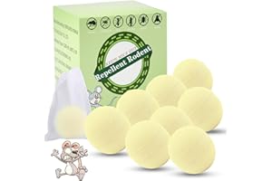 PUBAMALL Moth Balls for Rodents, Mice Rat Repellent for House, Peppermint Oil to Repel Mice and Rats, Effective and Safe Moth Balls for Indoor & Outdoor Use -8 Packs