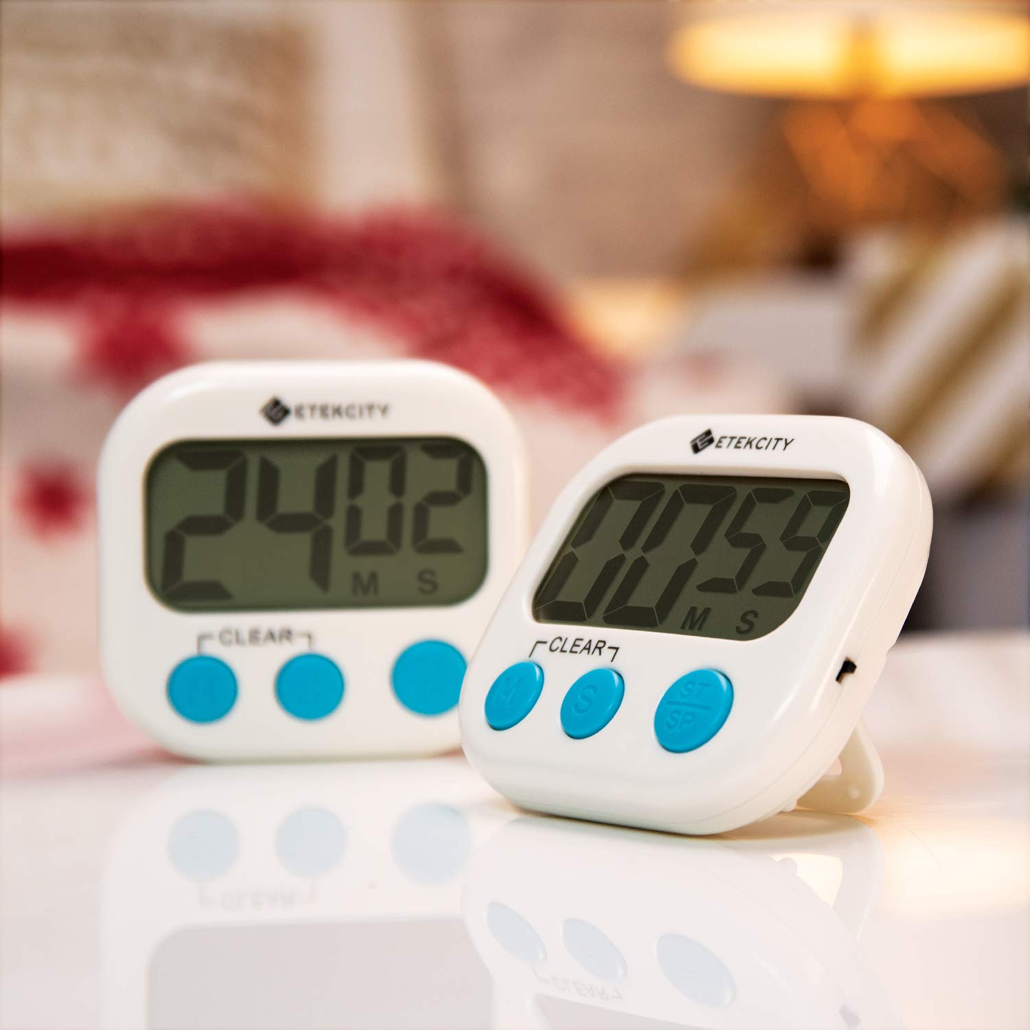 Etekcity Digital Kitchen Timer, Big Digits Loud Alarm Backing Stand With Large LCD